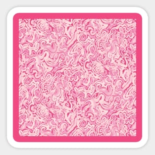 Pink Seahorse Spirals Sticker